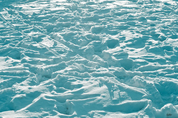 Trampled snow background