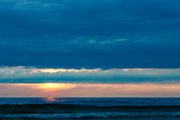 Sunset at the baltic sea