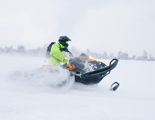 Winter fun girl up the hill