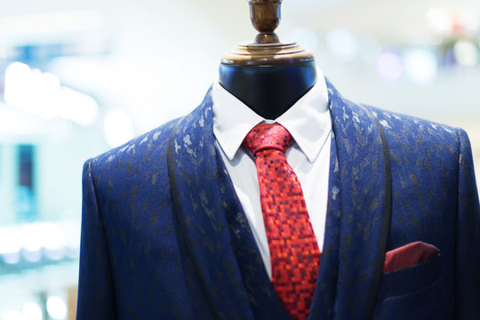 men's business suit on mannequin