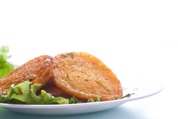 fried potato pancakes with dill