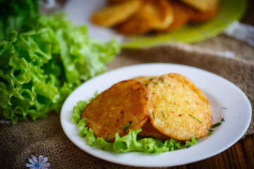 fried potato pancakes with dill