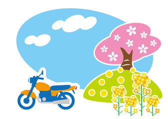 春ツーリング　バイク