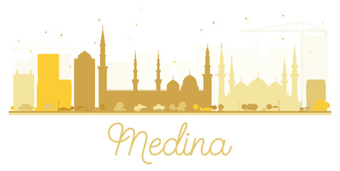 Obraz premium Medina City skyline golden silhouette.