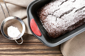 Baking chocolate cake