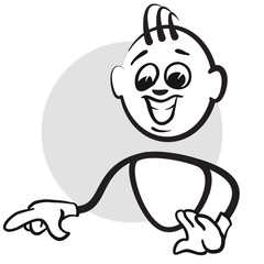 Strichmännchen Serie Emotionen - Zurückhaltung