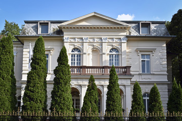 A beautiful building at Andrassy street, Budapest, Hungary