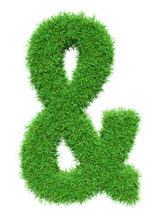 Green grass ampersand