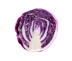 Obraz premium Purple cabbage isolated on white background