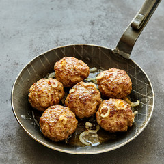 Traditional german recipe of meatballs