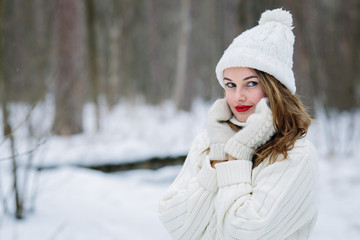 Christmas girl winter woman
