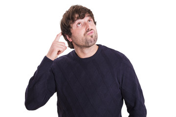 Fototapeta premium ..young funny man thinking .