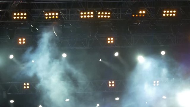 4K stage lights at live concert, festival