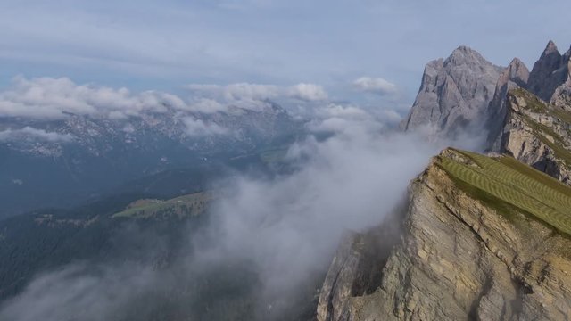 4k UHD time lapse clouds seceda geissler mountain summit zoom pan 11556
