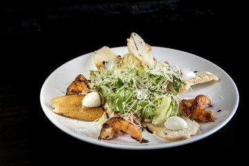 Caesar salad with shrimps