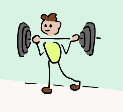 Gewicht heffen - sterke man