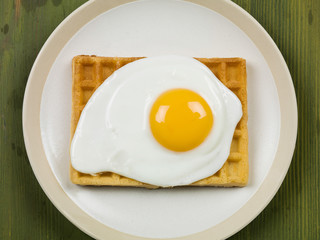 Fried Egg on a Waffle