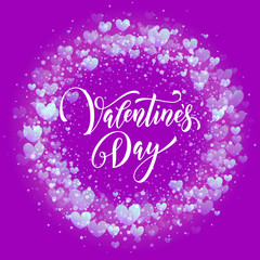 Happy Valentine day golden hearts pattern greeting card