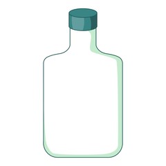 Flat bottle icon, cartoon style