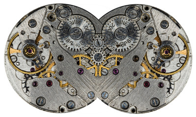 clockwork old mechanical watch, high resolution and detail