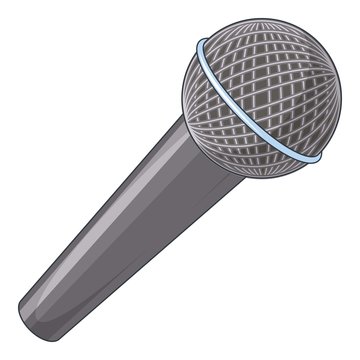 Microphone icon, cartoon style