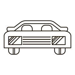Car icon, outline style