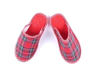 slippers on a white background