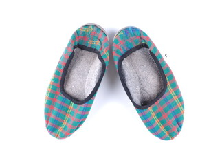 slippers on a white background