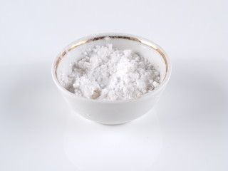 salt on a white background