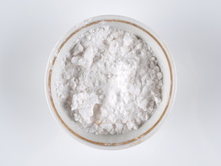 salt on a white background