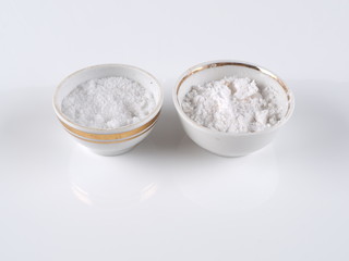 salt on a white background