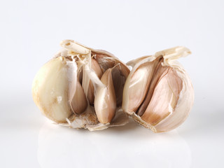 garlic on a light background