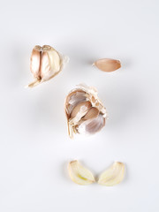 garlic on a light background