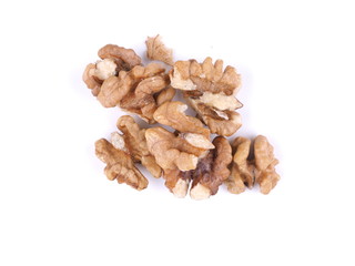 walnuts on a white background