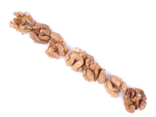 walnuts on a white background