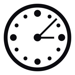 Big wall clock icon, simple style