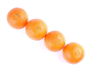 tangerine on a white background