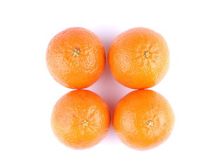 tangerine on a white background