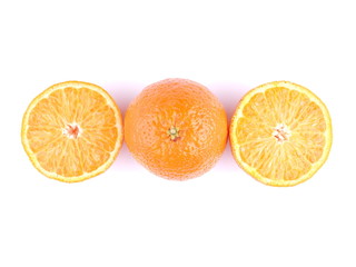 tangerine on a white background