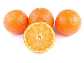 tangerine on a white background