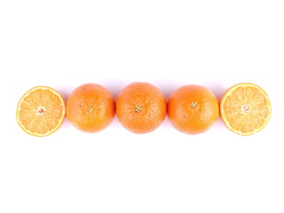 tangerine on a white background