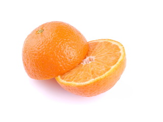 tangerine on a white background
