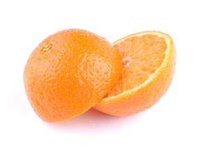 tangerine on a white background
