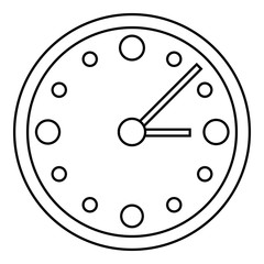 Big wall clock icon, outline style