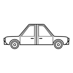 Car icon, outline style