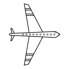 Plane icon, outline style