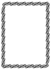Black and white guilloche vertical frame.  Vector clip art.