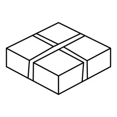 Level box icon, outline style