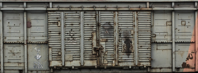 old metal warehouse door, hangar, high resolution photo