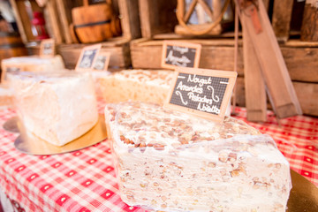 Fresh Nougat At A Market In Southern France